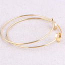 reidgaller 5pcs rose gold plated stainless steel 8mm cabochon bracelet base blanks diy cuff bangle bezel settings for jewelry