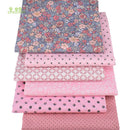 Chainho,6pcs/Lot,Pink Floral Series,Printed Twill Cotton Fabric,Patchwork Cloth For DIY Sewing Quilting Baby&Children's Material