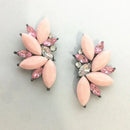 2018 Elegant Crystal Opal Stone Stud Earrings Christmas Party Earrings for Women Trendy Earrings 19 colors