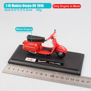 1:18 比例比亚乔伟士牌踏板车 98 PK 125 GTR P150X 300 MP5 Primavera GTS 摩托车机车压铸模型儿童玩具