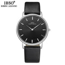 IBSO Top Brand Luxury Mens Quartz Watch Genuine Leather Strap Watch For Male Fashion Clock Relogio Masculino