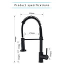 Rozin Matte Black Kitchen Faucet Deck Mounted Mixer Tap 360 Degree Rotation Stream Sprayer Nozzle Kitchen Sink Hot Cold Taps