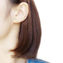2Pcs Women stainless steel Heart Shape Love Screw Stud Earrings Piercing Jewelry Tragus Earrings Cartilage Helix Ear Bone Nail