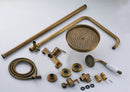 Rainfall Bathroom Shower Set Brass Antique Shower Mixers with Handshower Single Handle Wall Mounted Shower Faucet Tap