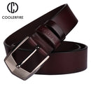 Coolerfire男士高品质真皮皮带奢华设计师皮带男牛皮时尚表带男士牛仔裤男士牛仔HQ043