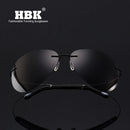 HBK 2019超轻方形钛偏光太阳镜无框驾驶飞行员太阳镜Oculos De Sol UV400礼品PM0074