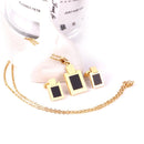 LUXUKISSKIDS Fashion Jewellery Set Stainless Steel Earring Necklace Dubai Wedding Bridal Jewelry sets For Women Girl Accessories