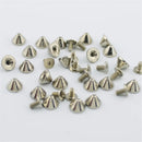 50pcs 9x6mm Silver Gold Thorns Spikes Rivets For Leather Punk Rivets Bullet With Screws DIY Tire Studs And Spikes For Clothes
