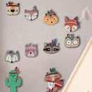 Nordic Nursery Room Decor Animals Fox Bear 3D Wall Stickers For Kids Rooms Wall Stickers Animals Nordic Fox FeatherWall Stickers