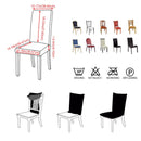 Geometric Spandex Chair Cover Stretch Elastic Slipcovers Chair Seat Covers For Dining Room Kitchen Wedding Banquet Hotel
