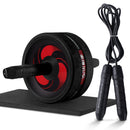 Roller&Jump Rope No Noise Abdominal Wheel Ab Roller with Mat  For Exercise Fitness Equipment Accessories Body Building