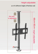2019 new DL-A10M-66 23"-65" stainless steel LCD TV stand mounts bracket in Partition wall 360 rotate height adjust 66cm 82cm70cm