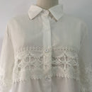 2017 New Autumn White Lace Blouse Plus Size 4XL Women Tops Casual Loose Blouses Long Sleeve Vintage Ladies Shirts Blusas AB318