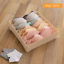 Dormitory closet organizer for socks home separated underwear storage box 7 grids bra organizer foldable drawer organizer