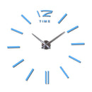 sale wall clock watch clocks 3d diy acrylic mirror stickers Living Room Quartz Needle Europe horloge free shipping