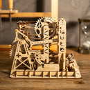 Robotime DIY 3D Wooden Mechanical Puzzle  Model Building Kits Laser Cutting Action by Clockwork Gift Toys for Children LG/LK/AM