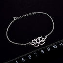 Lotus Fun Real 925 Sterling Silver Handmade Designer Fine Jewelry Vintage Classic Hollow out Lotus Flower Bracelet for Women