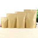 50个 立式牛皮纸+铝箔内衬自封袋 高阻隔粉末坚果咖啡茶叶香料糖果热封袋