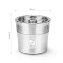 ICafilas 不锈钢金属兼容illy咖啡机制造商可重复填充胶囊适用于illy浓缩咖啡咖啡馆