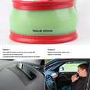 Genuine leather car steering wheel cover wavy lines design universal silica gel liner steering-wheel braid snake skin pattern