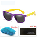LongKeeper Mirror Kids Sunglasses with Case Boys Girls Polarized Silicone Safety Sun Glasses Gift For Children Baby UV400 Gafas