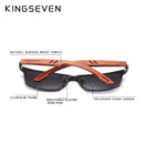 KINGSEVEN 设计师手工女士太阳镜男士偏光天然布宾加木+铝时尚太阳镜方框UV400
