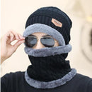Hot Balaclava Knitted hat scarf cap neck warmer Winter Hats For Men women skullies beanies super warm Fleece mask dad cap