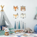 Nordic Nursery Room Decor Animals Fox Bear 3D Wall Stickers For Kids Rooms Wall Stickers Animals Nordic Fox FeatherWall Stickers