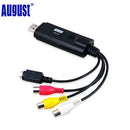 August VGB100 External USB2.0 Video Capture Card Transfer VHS Home Videos to PC/Capture Xbox 360/S-Video/Composite In