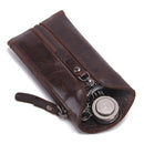 CONTACT'S 100% Genuine Leather Key Wallet Men Car Key Holder Zipper Keys Case Top Quality Male Man Housekeeper Keys Organizer