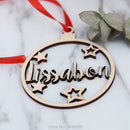Custom Different Name Ornament- Personalized Christmas Bauble -Custom Ornament Ball Wooden Ornament Ball with name and year