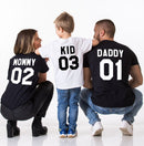 Family Matching Clothes 2021 Hot Sale Family Look Cotton T-shirt DADDY MOMMY KID BABY Funny Letter Print Number Tops Tees Summer