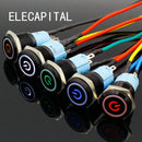 LED Locking 16mm Waterproof Metal Push Button Switch maintained metal switch Latching push button 3V 5V 12V 24V 48V 110V 220V