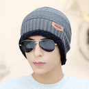 Hot Balaclava Knitted hat scarf cap neck warmer Winter Hats For Men women skullies beanies super warm Fleece mask dad cap