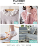 2Y/Lot Clothing Accessories Single Double Layer Pearl Chiffon Lace Trim Organ Pleat Fold Lace Fabric 11CM /15 Colors Can Choose