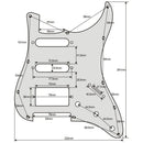 FLEOR Set of 11 Holes Electric Guitar Pickguard SSH HSS Guitar Scratch Plate & Screws Fit ST Guitar Parts,8 Colors Choose