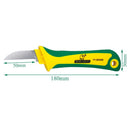 Cable Stripping Knife Wire Stripper Electrician Knife Curved Mouth With Hook Fixed Blade For Rubber Cable Wire Hand Tools
