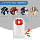 KERUI Wireless Outdoor Waterproof Sound Strobe Flash Siren With 120db Alarm Sound And Red Flash Lighting Back Up Battery