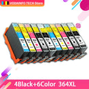 QSYRAINBOW 打印机墨盒 364XL 364 XL 兼容惠普 Photosmart 5510 5515 6510 B010 B109 B209 Deskjet 3070A 适用于 HP364