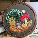 Mini Flower Pattern Embroidery Kit with Hoop for Beginner Needlework Kits Cross Stitch Sewing Art Craft Painting Home Decoration