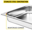 SucceBuyBuffet Chafing Dishes 8.5L-20L Gastronorm Pans Steam Table Pans Tray Stainless Steel Food Container for Party BBQ Baking