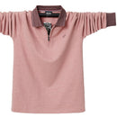 Men Polo Shirt Autumn Casual Fashion Cotton Male Top Tees Long Sleeve Turn-down Collar Men's Polo Shirts Zippers Large Size 6XL