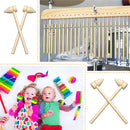 20/50/100 Pieces Mini Wooden Hammer Balls Toy Pounder Replacement Wood Mallets Baby 3D Baking Tools