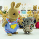 Easter Bunny Simulation Forest Animal Baby Toys Rabbit Family Dolls Dollhouse Figures Collectible Toy  4.5cm Furniture Set Gift