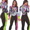 Women's Long sleeve Pro Team Triathlon Suit Cycling Jersey Skinsuit Jumpsuit Maillot Cycling Ropa ciclismo set pink gel