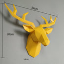 Home Decoration Accessories,3D Deer Head,Statue,Sculpture,Wall Decor,Animal Figurine Miniature,Modern,Living Room,Decorative Art