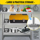 SucceBuy Stainless Steel Work Table Storage Shelve Commercial Kitchen Food Prep with Installation for Projects Cafeteria Hotel