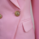 HIGH STREET 2023 Classic Designer Blazer Jacket Women's Slim Fitting Metal Lion Buttons Double Breasted Blazer