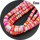 400pcs/Lot 3/4/5/6mm 16inch Round Slice Clay Beads Spacer Beads Polymer Clay Beads For Jewelry Making DIY Handmade Accessories