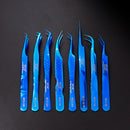 VETUS Professional Makeup Eyelash Tweezers For Volume Eyelash Extension Blue Eyebrow Tweezers Excellent Closure Beauty Tool